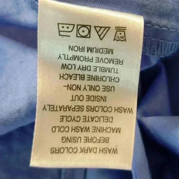 Woman Within Perfect Pintuck Top Women 1X 22/24 Blue Tunic Classic Career Office - Picture 4 of 14